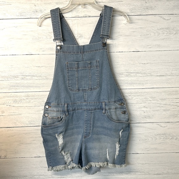 Venus Distressed Denim Overalls - Picture 5 of 6